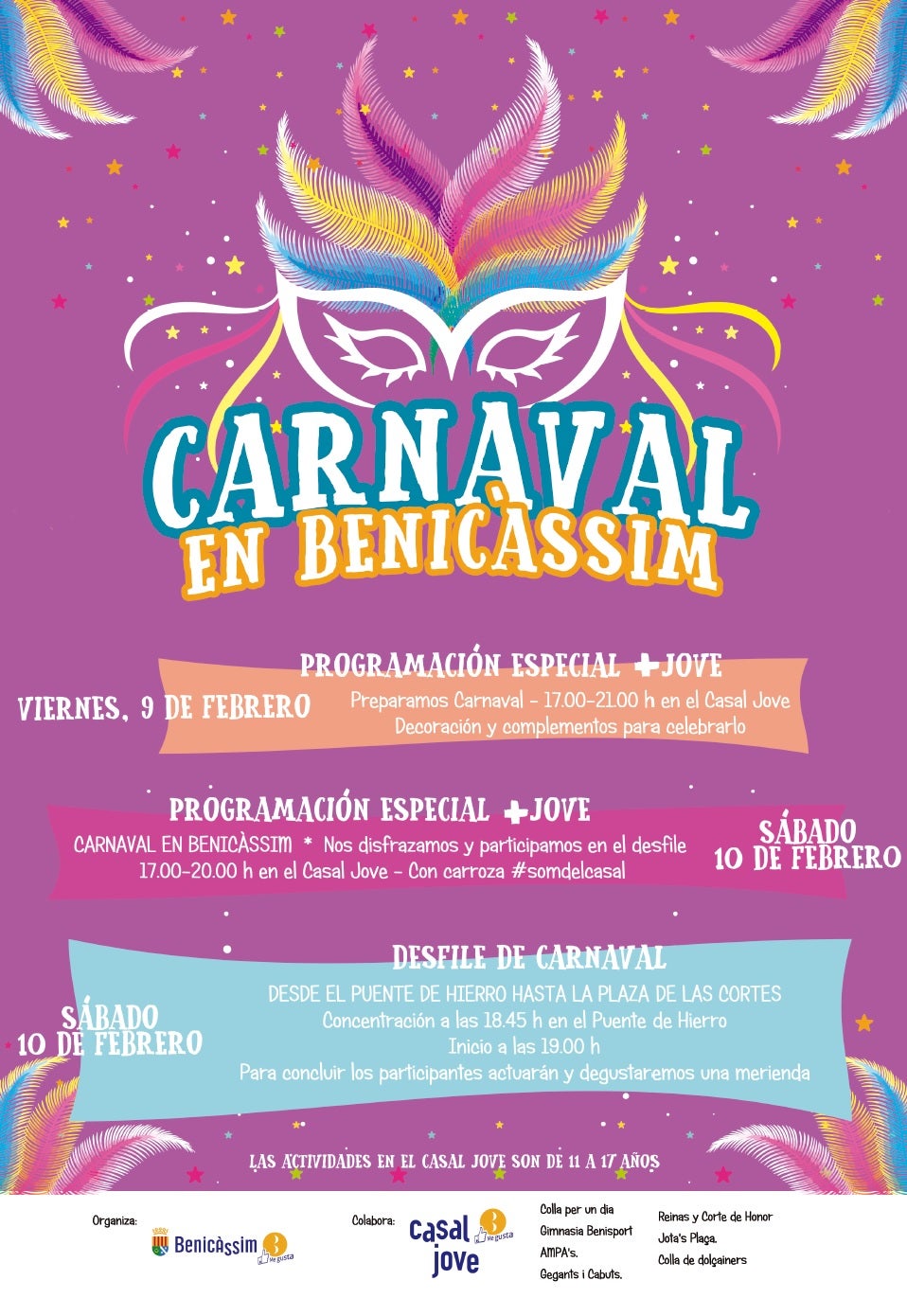 Benicàssim celebra el carnaval con talleres para jóvenes y desfile de disfraces Benicàssim celebra el carnaval con talleres para jóvenes y desfile de disfraces