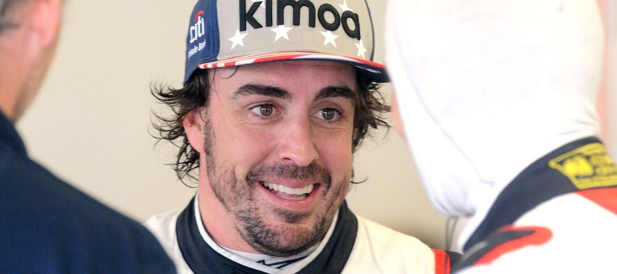 Fernando Alonso, durante la disputa de las 24 horas de Daytona Fernando Alonso, durante la disputa de las 24 horas de Daytona