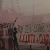Protesta de Arran en el Moll Vell de Palma durante el verano de 2017