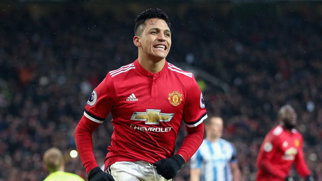 Alexis Sánchez, con el United