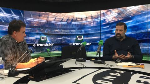 Alfonso Reyes con Jos&eacute; Ram&oacute;n de la Morena en El Transistor. 