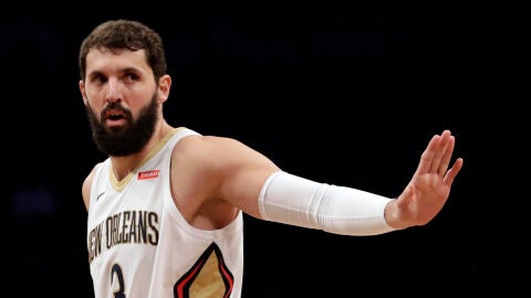 Nikola Mirotic, en un partido con los New Orleans Pelicans