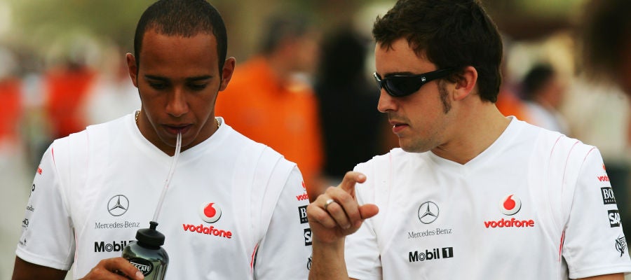 Fernando Alonso y Lewis Hamilton en la anterior etapa en McLaren Fernando Alonso y Lewis Hamilton en la anterior etapa en McLaren