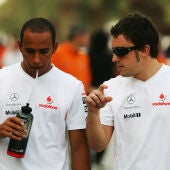 Fernando Alonso y Lewis Hamilton en la anterior etapa en McLaren