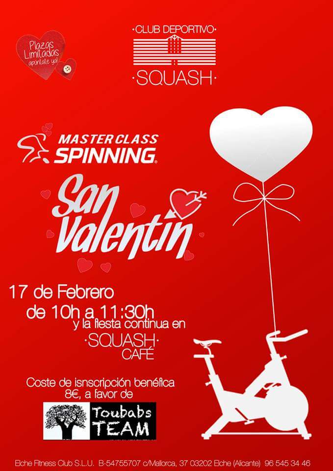El Club Deportivo Squash organiza una master class de spinning a beneficio de Toubabs Team El Club Deportivo Squash organiza una master class de spinning a beneficio de Toubabs Team