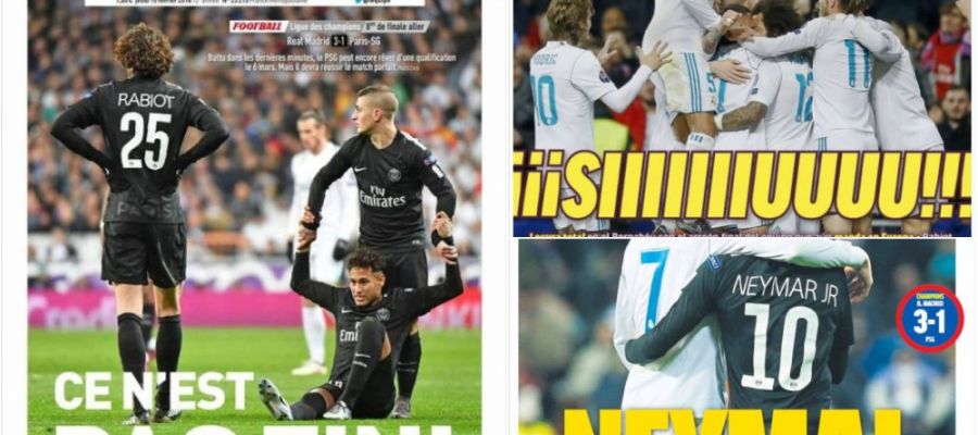 Las portadas de los medios tras el Madrid-PSG Las portadas de los medios tras el Madrid-PSG