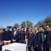Acto de inauguración de la primera piedra de la Academia del Málaga CF