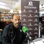 Salva Ballesta, ex jugador del Málaga, en el Mesón Cantarrana