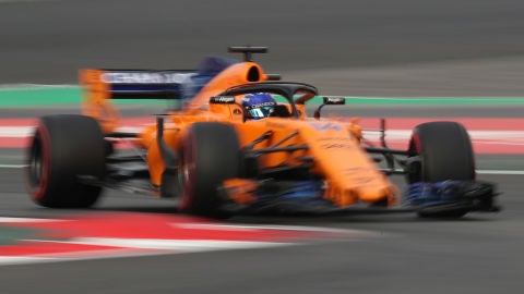 Fernando Alonso, rodando en Montmel&oacute;