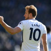 Kane celebra un gol con el Tottenham