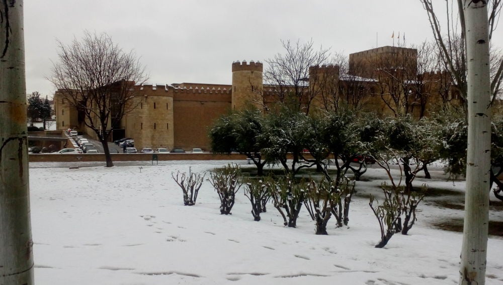 La nieve llega a Zaragoza