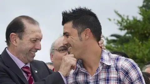 Villa, junto a 'Quini' Villa, junto a 'Quini'