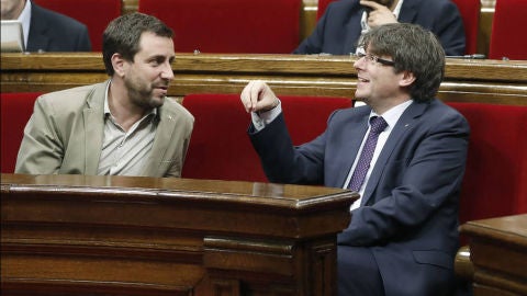 Toni Com&iacute;n y Carles Puigdemont