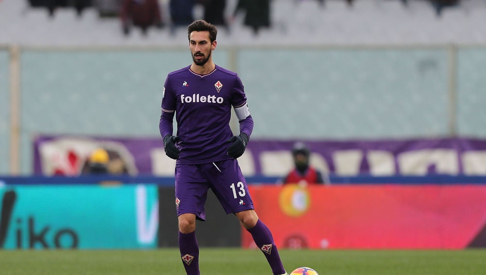 Davide Astori, durante un partido con la Fiorentina