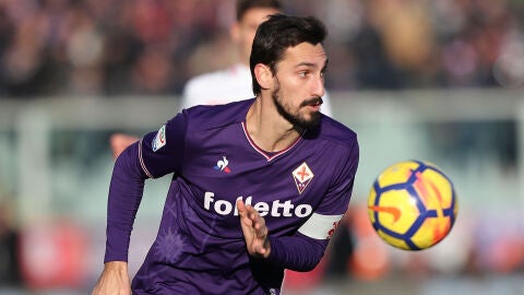 Astori, durante un partido con la Fiorentina