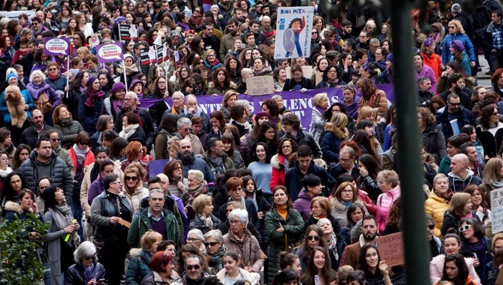 Manifestación de mujeres en Vigo