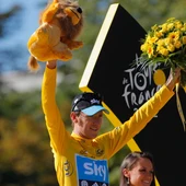 Bradley Wiggins, en el podio del Tour de Francia en 2012 Bradley Wiggins, en el podio del Tour de Francia en 2012
