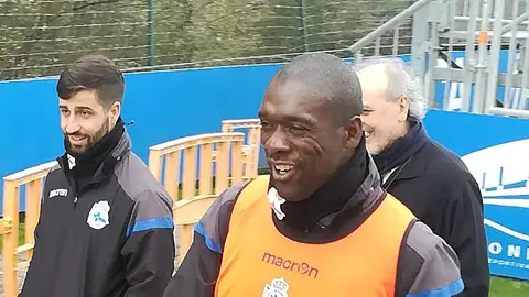 Clarence Seedorf En la previa del Girona-Deportivo