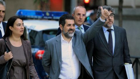  Jordi S&aacute;nchez a su llegada a la Audiencia Nacional