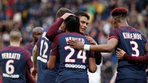 Nkunku celebrando un gol