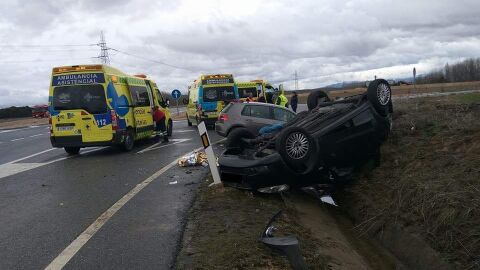 Accidente de tr&aacute;fico en Aldeonsancho