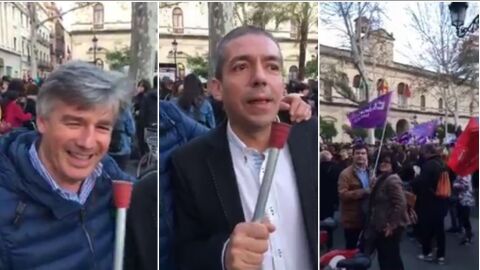 El degradante v&iacute;deo de dos hombres insultando a las mujeres en la huelga del 8M