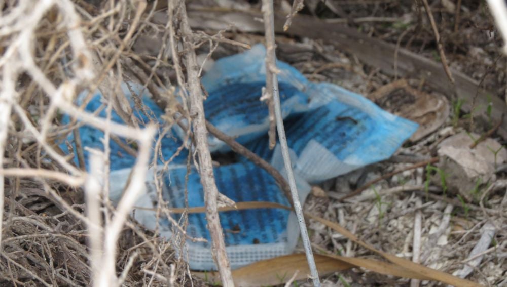 Una de las bolsas con restos de raticida encontradas