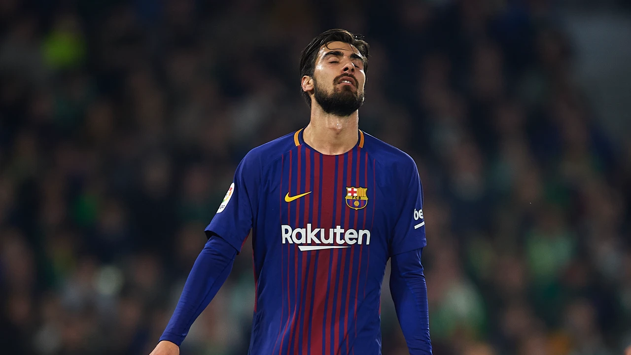 André Gomes, en un partido con el Barcelona
