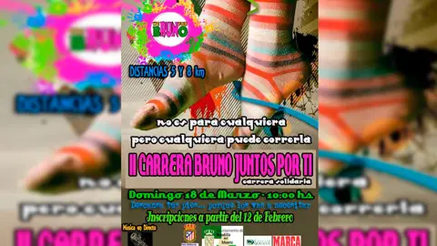 Cartel de la carrera Bruno, juntos por ti Cartel de la carrera Bruno, juntos por ti