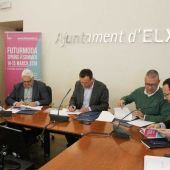 Firma de los convenios entre el Ayuntamiento de Elche y la Asociación de Empresas de Componentes para el Calzado 