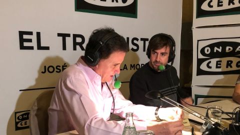 Fernando Alonso con Jos&eacute; Ram&oacute;n de la Morena