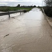 El arroyo Alameda, en Arahal (Sevilla), completamente desbordado tras el temporal El arroyo Alameda, en Arahal (Sevilla), completamente desbordado tras el temporal