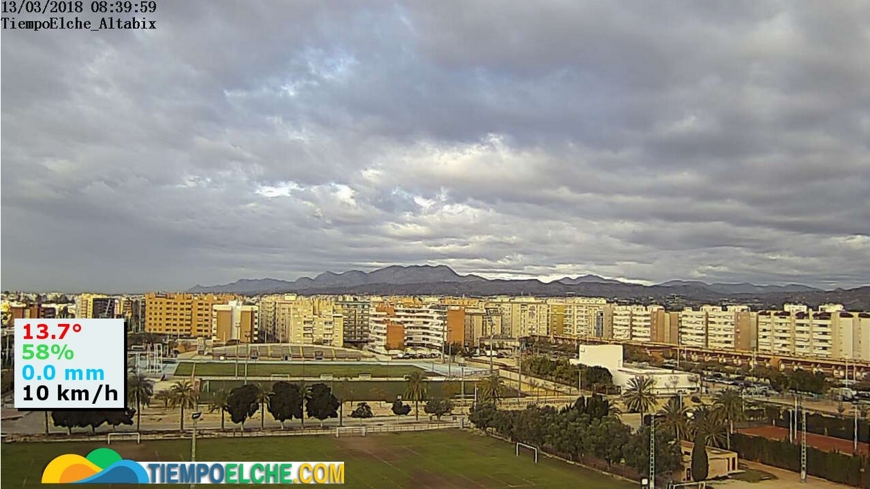 Elche, Crevillent y Santa Pola esperan un día con tiempo variable Elche, Crevillent y Santa Pola esperan un día con tiempo variable