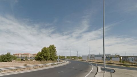 Rotonda sobre la A-43 entre Ciudad Real y Miguelturra