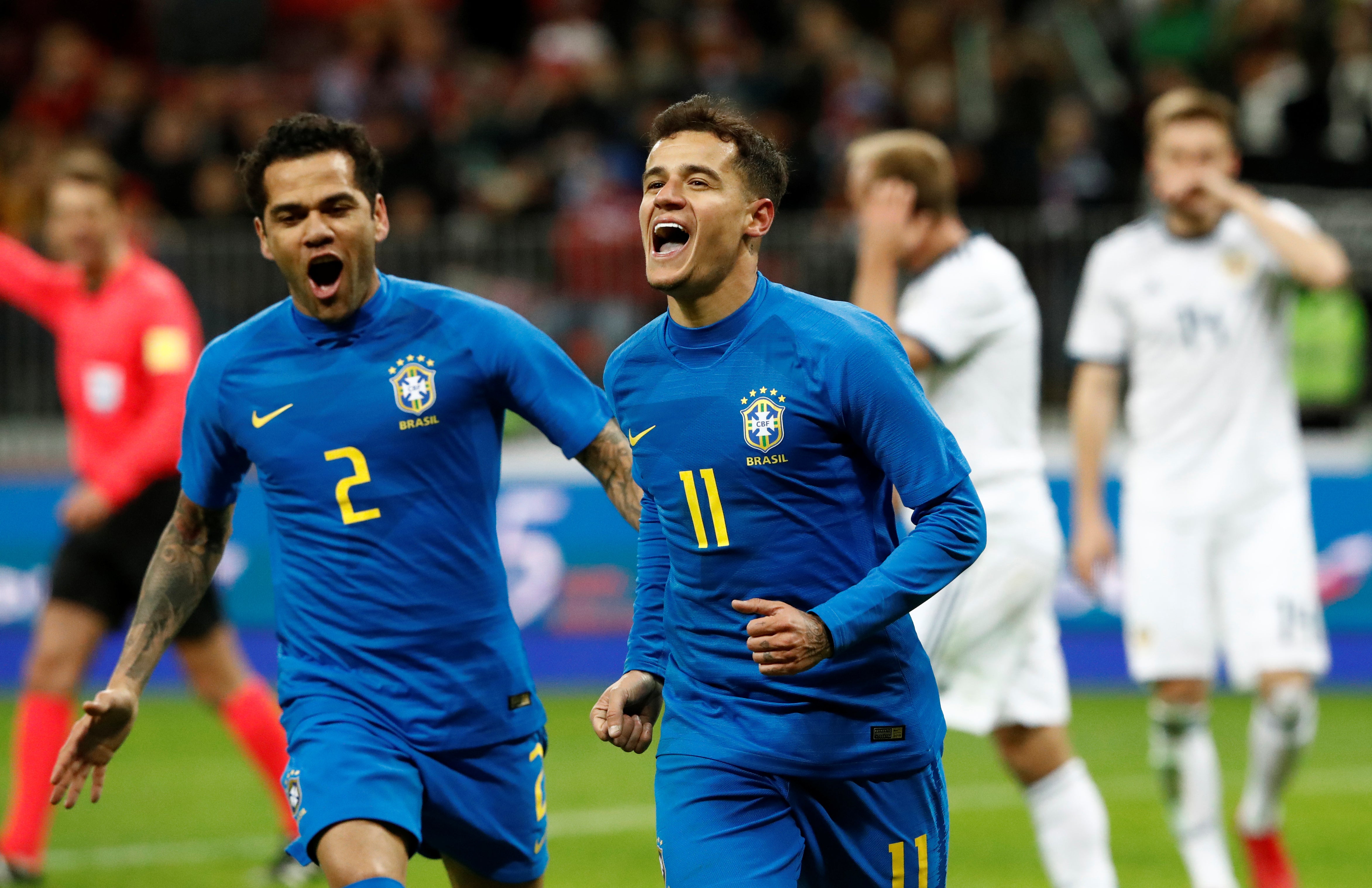 Una Brasil sin Neymar baila a Rusia en Moscú y manda un mensaje de cara al Mundial Una Brasil sin Neymar baila a Rusia en Moscú y manda un mensaje de cara al Mundial