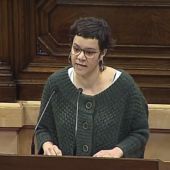 Natalia Sánchez en el Pleno del Parlament