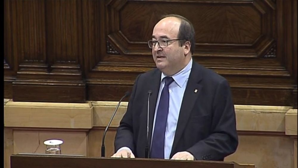 Miquel Iceta en el Pleno del Parlament