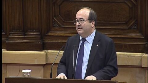 Miquel Iceta en el Pleno del Parlament