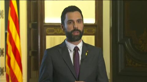 Torrent, durante su mensaje institucional