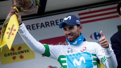 Alejandro Valverde, en el podio de la Volta a Catalu&ntilde;a