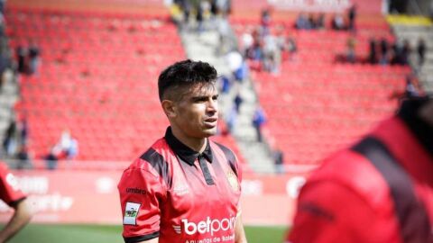 Xisco Campos durante un partido en Son Moix