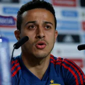Thiago Alcántara, en rueda de prensa Thiago Alcántara, en rueda de prensa