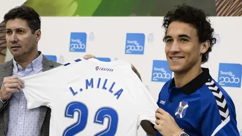 Luis Milla, en su presentación con el Tenerife. Luis Milla, en su presentación con el Tenerife.