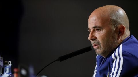 Jorge Sampaoli, en rueda de prensa
