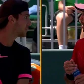 Momento del enfrentamiento entre Verdasco y Kokkinakis en Miami Momento del enfrentamiento entre Verdasco y Kokkinakis en Miami