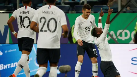 Paul Pogba celebra su gol ante Rusia Paul Pogba celebra su gol ante Rusia