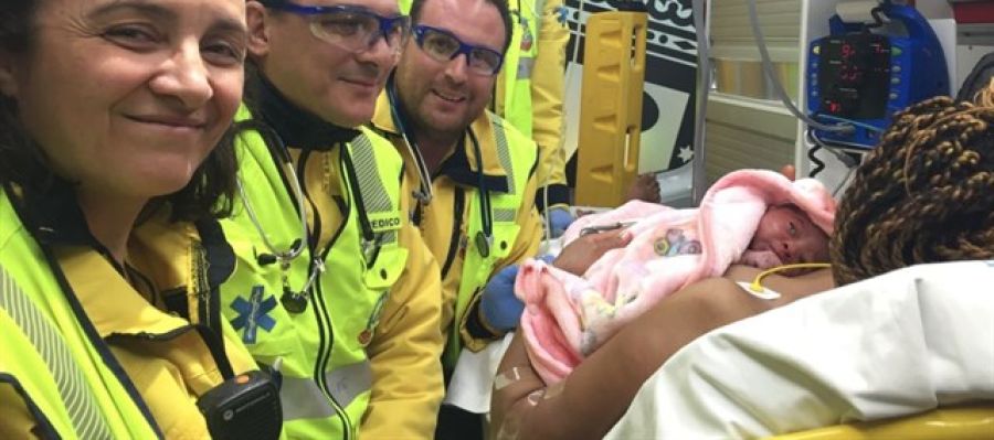 Nacimiento del bebé en la madrileña M-30 Nacimiento del bebé en la madrileña M-30