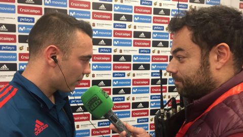 Iago Aspas con Fernando Burgos en El Transistor. 