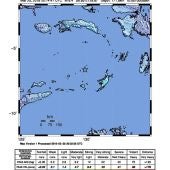 Imagen del Instituto Geológico de Estados Unidos sobre el terremoto en Papúa Nueva Guinea