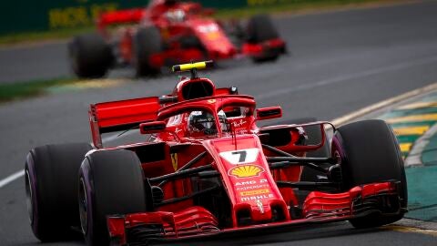 Kimi Raikkonen, durante el GP de Australia